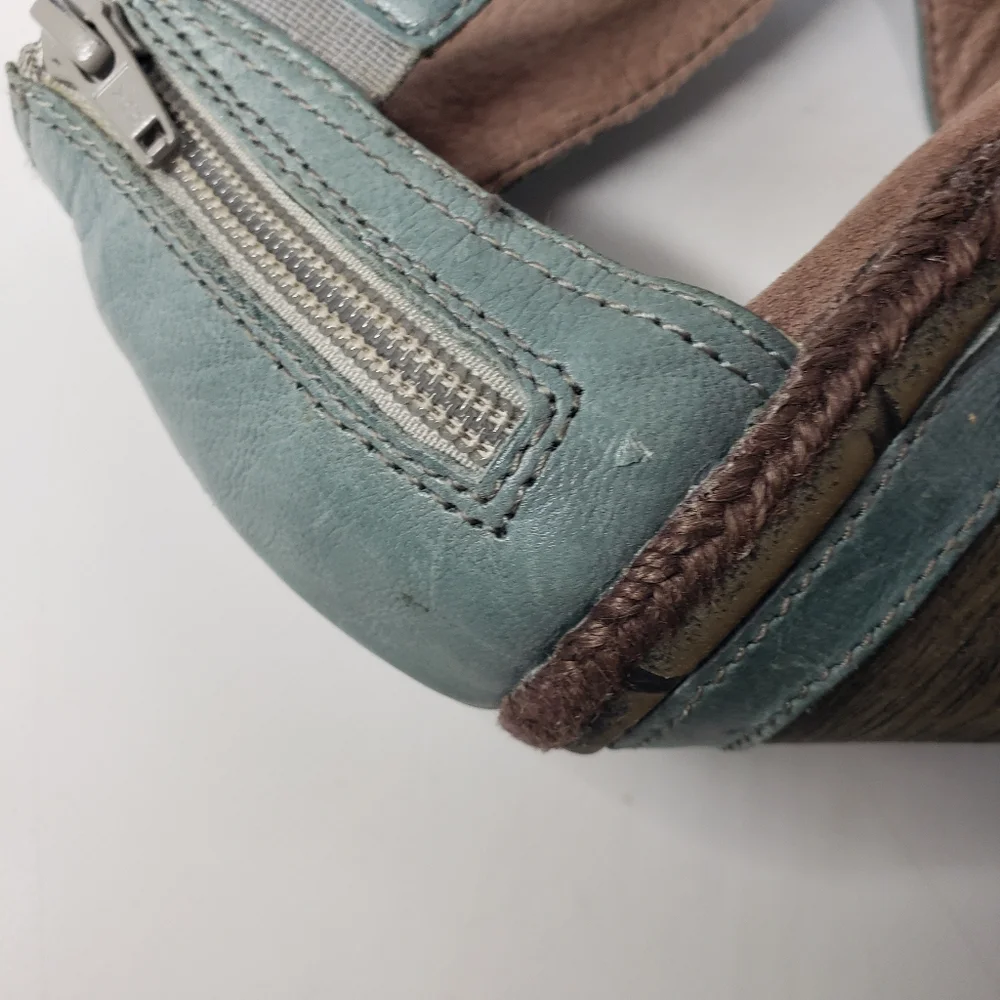 Bussola Padova Leather Sandals Sz 40 Wrap Gladiator Boho Beachy Comfort Women's